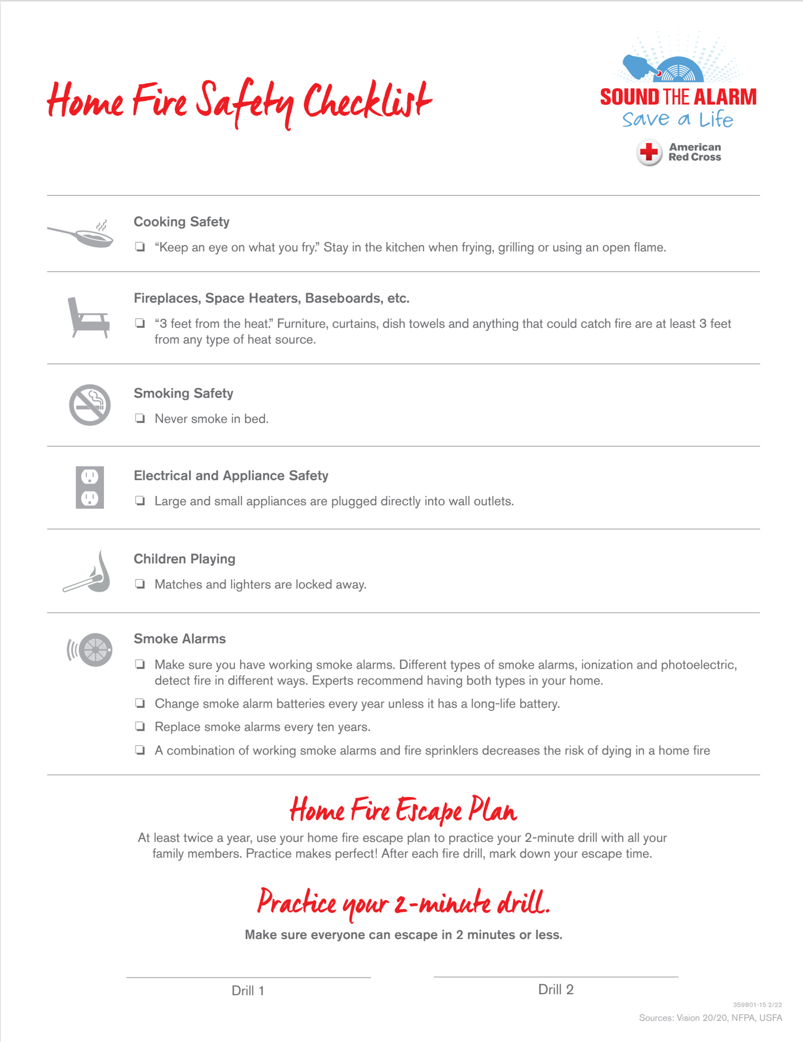 House Post Fire Checklist.pdf Home Fire Safety Checklist - Village of Broadview