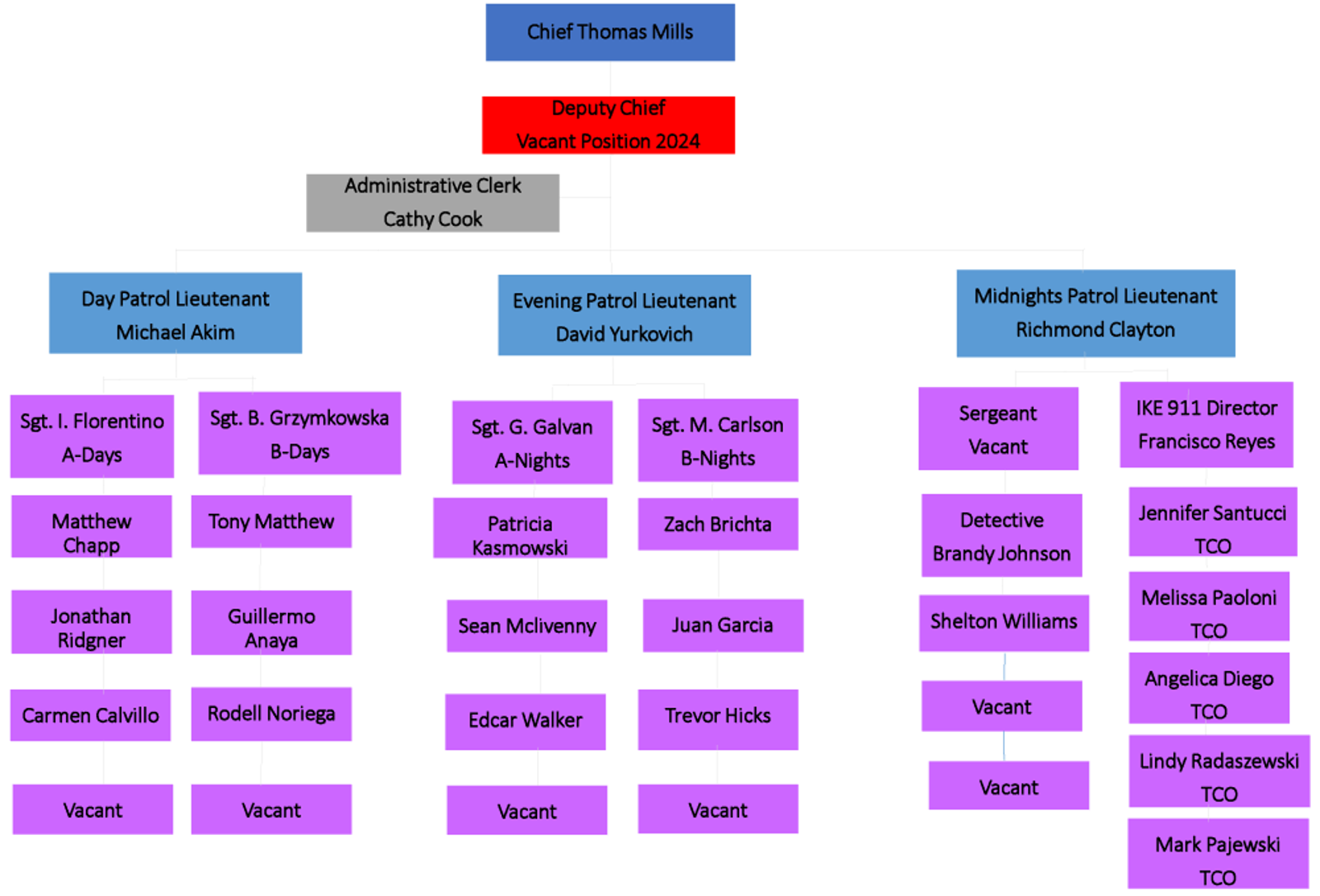 Police Organizational Chart